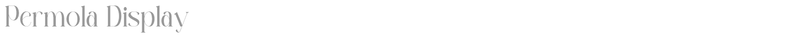 Permola Display font preview